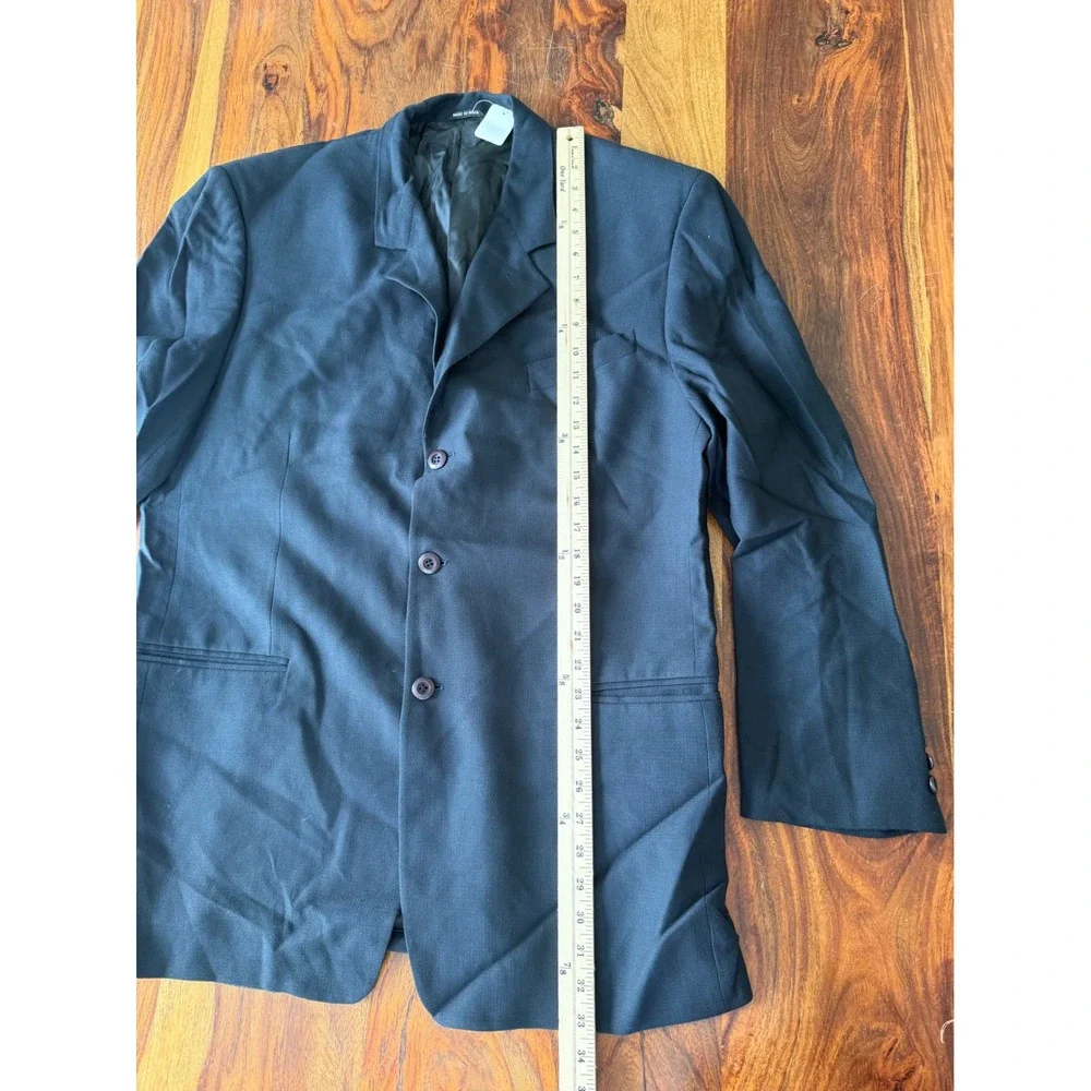 Vintage Bachrach USA Wool Blazer Mens 40R Navy Sport Coat Gold Button Classic